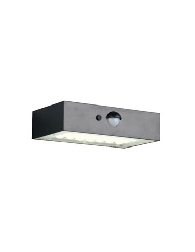 Aplique solar LED exterior ELVAS sensor de movimiento y luz arriba/abajo 3W 380Lm 4000K IP65 Negro