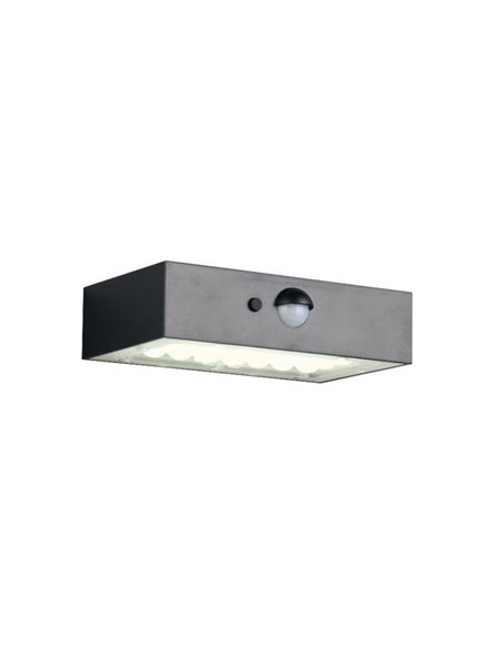 Aplique solar LED exterior ELVAS sensor de movimiento y luz arriba/abajo 3W 380Lm 4000K IP65 Negro