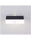 Applique murale extérieure solaire LED ELVAS avec détecteur de mouvement et de luminosité, 3 W, 380 lm, 4 000 K, IP65, blanc