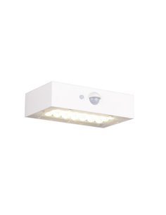 Applique murale extérieure solaire LED ELVAS avec détecteur de mouvement et de luminosité, 3 W, 380 lm, 4 000 K, IP65, blanc