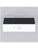 Applique murale extérieure solaire LED ELVAS avec détecteur de mouvement et de luminosité, 3 W, 380 lm, 4 000 K, IP65, blanc