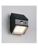 Aplique solar LED exterior TALCA sensor de movimiento, CCT regulable y función memoria 2,5W 330Lm IP65