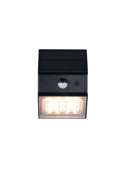 Aplique solar LED exterior TALCA sensor de movimiento, CCT regulable y función memoria 2,5W 330Lm IP65
