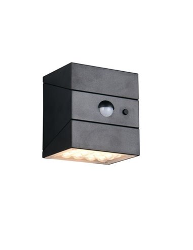 Aplique solar LED exterior TALCA sensor de movimiento, CCT regulable y función memoria 2,5W 330Lm IP65