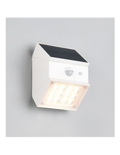 Aplique LED solar exterior TALCA CCT regulable, sensor de movimiento y función memoria 2,5W 330Lm IP65 2
