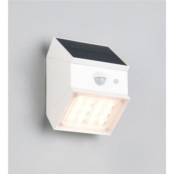 Aplique LED solar exterior TALCA CCT regulable, sensor de movimiento y función memoria 2,5W 330Lm IP65