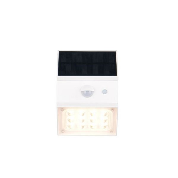 Aplique LED solar exterior TALCA CCT regulable, sensor de movimiento y función memoria 2,5W 330Lm IP65