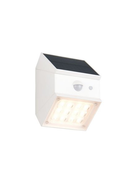Aplique LED solar exterior TALCA CCT regulable, sensor de movimiento y función memoria 2,5W 330Lm IP65