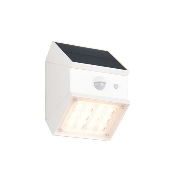 Aplique LED solar exterior TALCA CCT regulable, sensor de movimiento y función memoria 2,5W 330Lm IP65