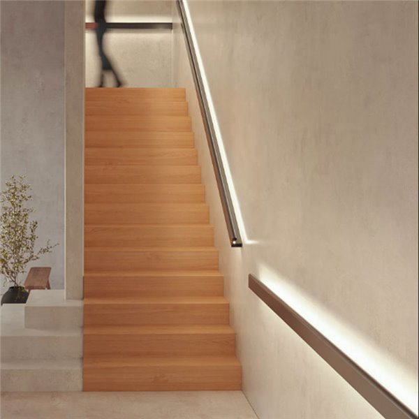 Perfil/corrimão de alumínio (para 2 fitas de LED acima e abaixo) CAIXA 98 corrimão branco 2x15W/m, 2 metros