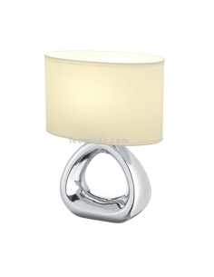 Lampe de table moderne | Lampe de chevet argentée | Lampe de table Gizeh | leonleds