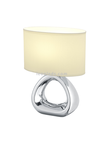 Lampe de table moderne | Lampe de chevet argentée | Lampe de table Gizeh | leonleds