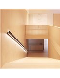 Perfil aluminio/barandilla (para 2 tiras LED arriba y abajo) BOX 98 RAILING negro 2x15W/m, 2 metros