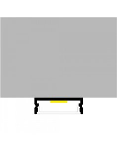 Perfil de alumínio embutido TRAKE para fitas de LED, 2 metros, com clipes, tampas de extremidade e difusor, 30x10mm, LM3775 2