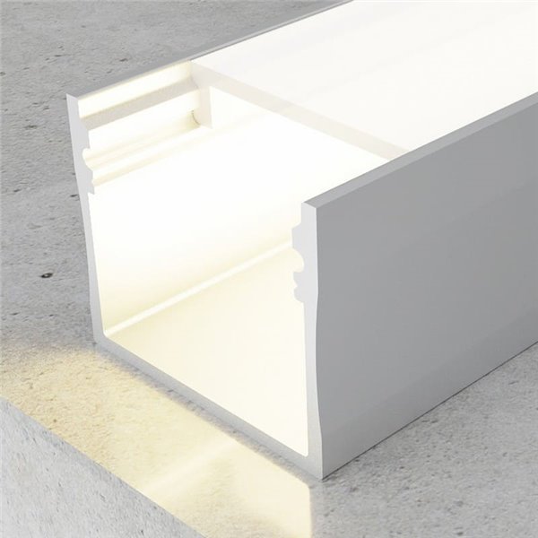 Perfil superficie de aluminio SUMO para tiras LED con grapas, tapas y difusor, 2 metros 23,5x20,5mm, LM3769