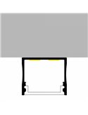 Perfil superficie de aluminio SUMO para tiras LED con grapas, tapas y difusor, 2 metros 23,5x20,5mm, LM3769
