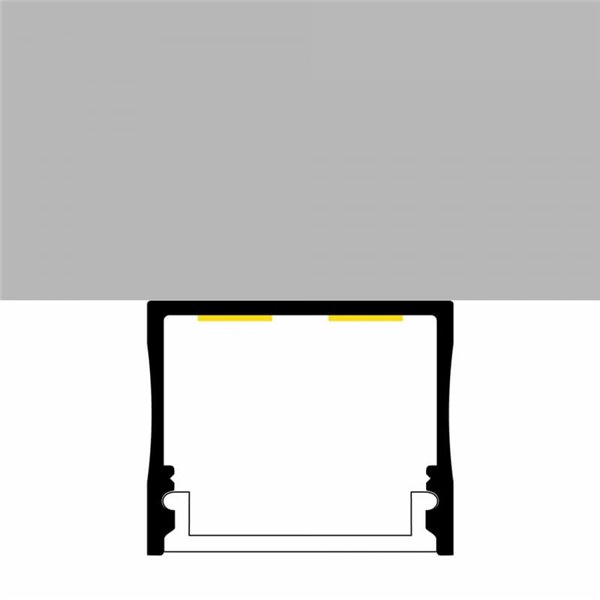 Perfil superficie de aluminio SUMO para tiras LED con grapas, tapas y difusor, 2 metros 23,5x20,5mm, LM3769