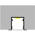 Perfil empotrable TRAMONT para tiras LED 2 metros con grapas, tapas y difusor, 27x20mm), LM3767