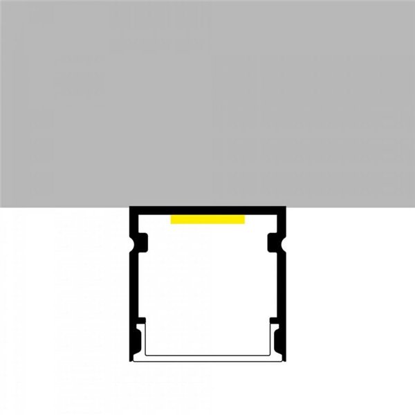 Perfil de superficie aluminio ROPE para tiras LED 2 metro, completo: con grapas, tapas y difusor, 20x20mm, LM3765