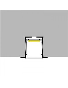 Perfil empotrable estrecho BIFY para tiras LED, 2 metros incluye tapas y difusor, 36,01x27,6mm, LM3761 2