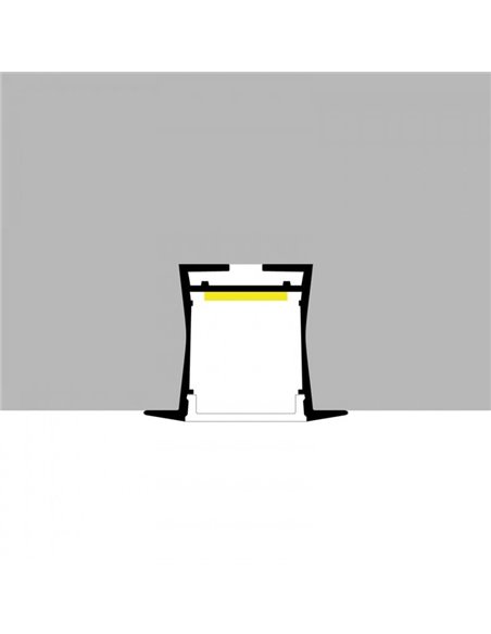 Perfil empotrable estrecho BIFY para tiras LED, 2 metros incluye tapas y difusor, 36,01x27,6mm, LM3761