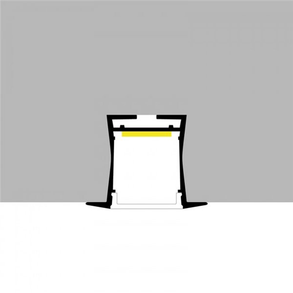 Perfil empotrable estrecho BIFY para tiras LED, 2 metros incluye tapas y difusor, 36,01x27,6mm, LM3761