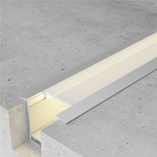 Perfil empotrable estrecho BIFY para tiras LED, 2 metros incluye tapas y difusor, 36,01x27,6mm, LM3761