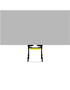 Perfil colgante de aluminio PETIT para tiras LED 2 metros (con tapas, con difusor, 23,57x27,6mm) (LM3759) 2