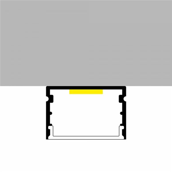 Perfil de superficie RANDO de aluminio para tiras LED 2 metros, con grapas, tapas y difusor, 20x15mm, LM3757