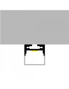 Profilé de suspension ROPE II sans conduit pour rubans LED de 2 mètres (avec embouts, avec diffuseur, 20x20 mm), LM3751 2