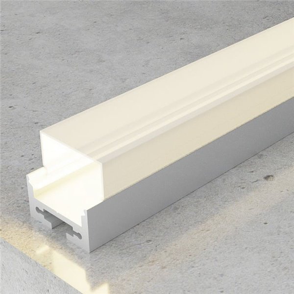 Perfil de suspensão ROPE II sem conduíte para fitas de LED de 2 metros (com terminais, com difusor, 20x20mm), LM3751