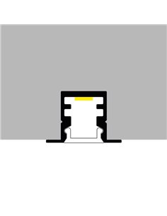 Profilé encastré pour rubans LED étroits SOR en aluminium avec diffuseur et accessoires, 2 mètres, 17 x 13 mm 2