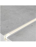 Perfil empotrable para tiras estrechas de LED SOR aluminio con difusor y accesorios 2 metros, 17x13mm