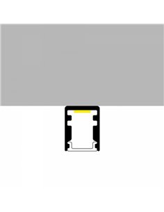 Perfil superficie para tiras LED FIX aluminio con difusor y accesorios 2 metros, 13x10mm 2