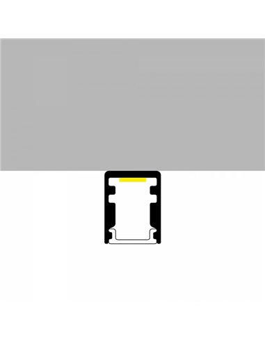 Perfil superficie para tiras LED FIX aluminio con difusor y accesorios 2 metros, 13x10mm