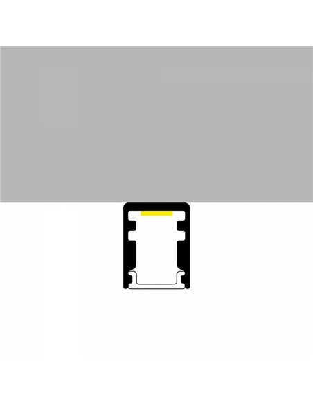 Profilé de surface pour rubans LED FIX, en aluminium avec diffuseur et accessoires, 2 mètres, 13 x 10 mm