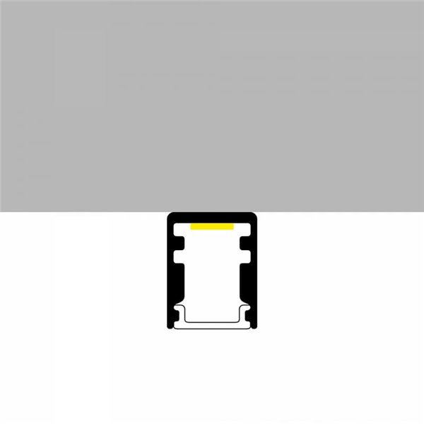 Profilé de surface pour rubans LED FIX, en aluminium avec diffuseur et accessoires, 2 mètres, 13 x 10 mm