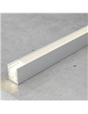 Perfil superficie para tiras LED FIX aluminio con difusor y accesorios 2 metros, 13x10mm