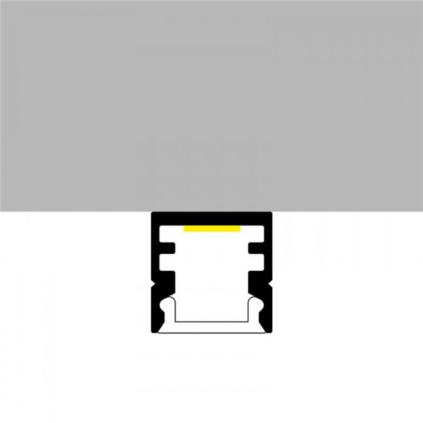 Perfil de superfície para fitas de LED NANO, em alumínio com difusor e acessórios, 2 metros, 10x10mm