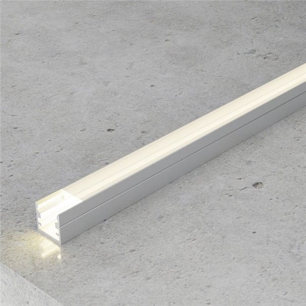 Perfil superficie para tiras LED NANO aluminio con difusor y accesorios 2 metros, 10x10mm