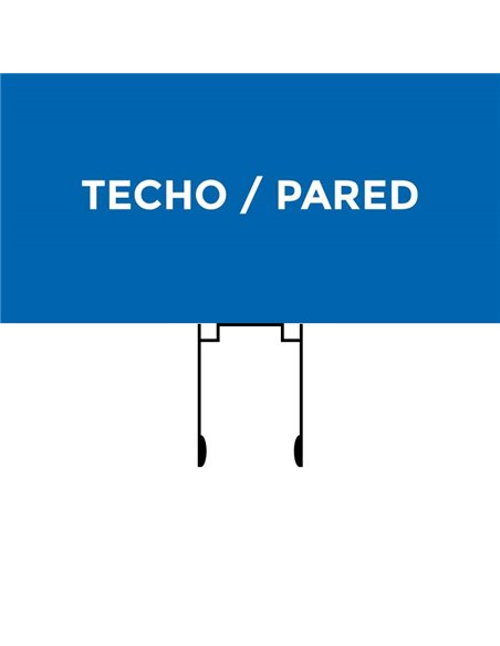 Perfil de aluminio U para neón LED RGB 24V/220V en techo o pared, 2 metros, 19x13mm (LM3375)