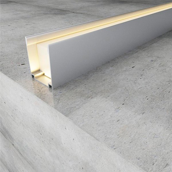 Perfil de aluminio U para neón LED 24V/220V, 2 metros, 19x10mm