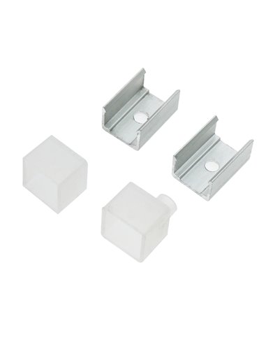 Lot de bouchons et de clips pour boîtier néon 12x12mm (LM3387)