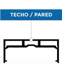 Perfil de aluminio colgante SANTMIG 2 metros, incluye tapas y difusor, 75x32mm (LM3369)