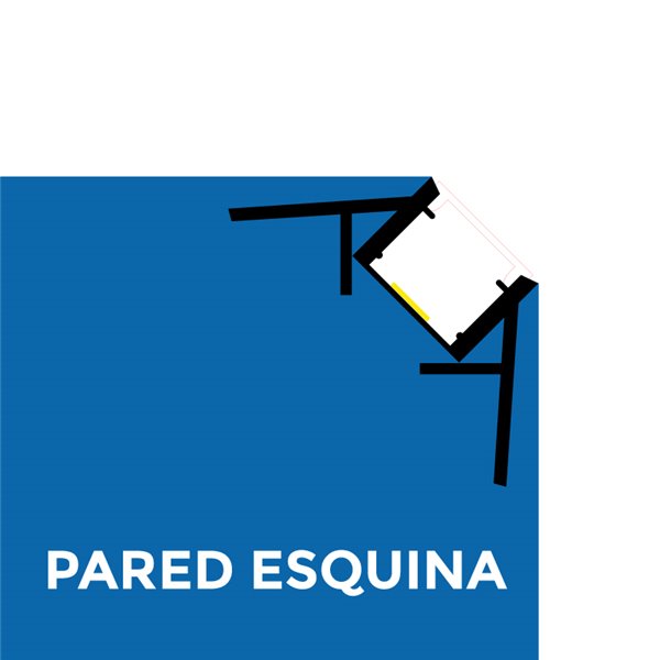 Profilé encastré architectural NISEN de 2 mètres pour angle de mur, avec embouts et diffuseur 50x20mm (LM3354)