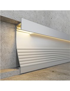 Perfil de parede embutido SWINSUIT de 2 metros com estrutura de alumínio, 16x69mm (LM3352)