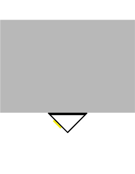 Perfil de aluminio triangular (45º) de esquina 2 metros, 16x11mm (LM3050)