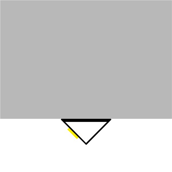 Perfil de aluminio triangular (45º) de esquina 2 metros, 16x11mm (LM3050)