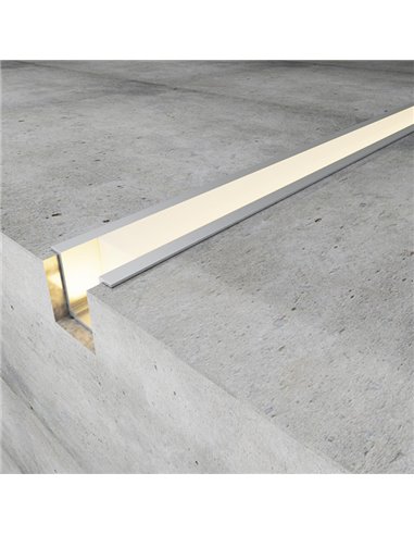 Perfil de aluminio para neón LED 24V/220V con alas 2 metros, 16x10mm (LM3054)