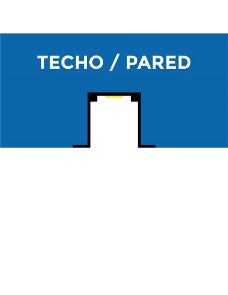Profilé en aluminium pour néon LED 24V/220V avec ailettes, 2 mètres, 16x10mm (LM3054)